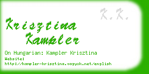 krisztina kampler business card